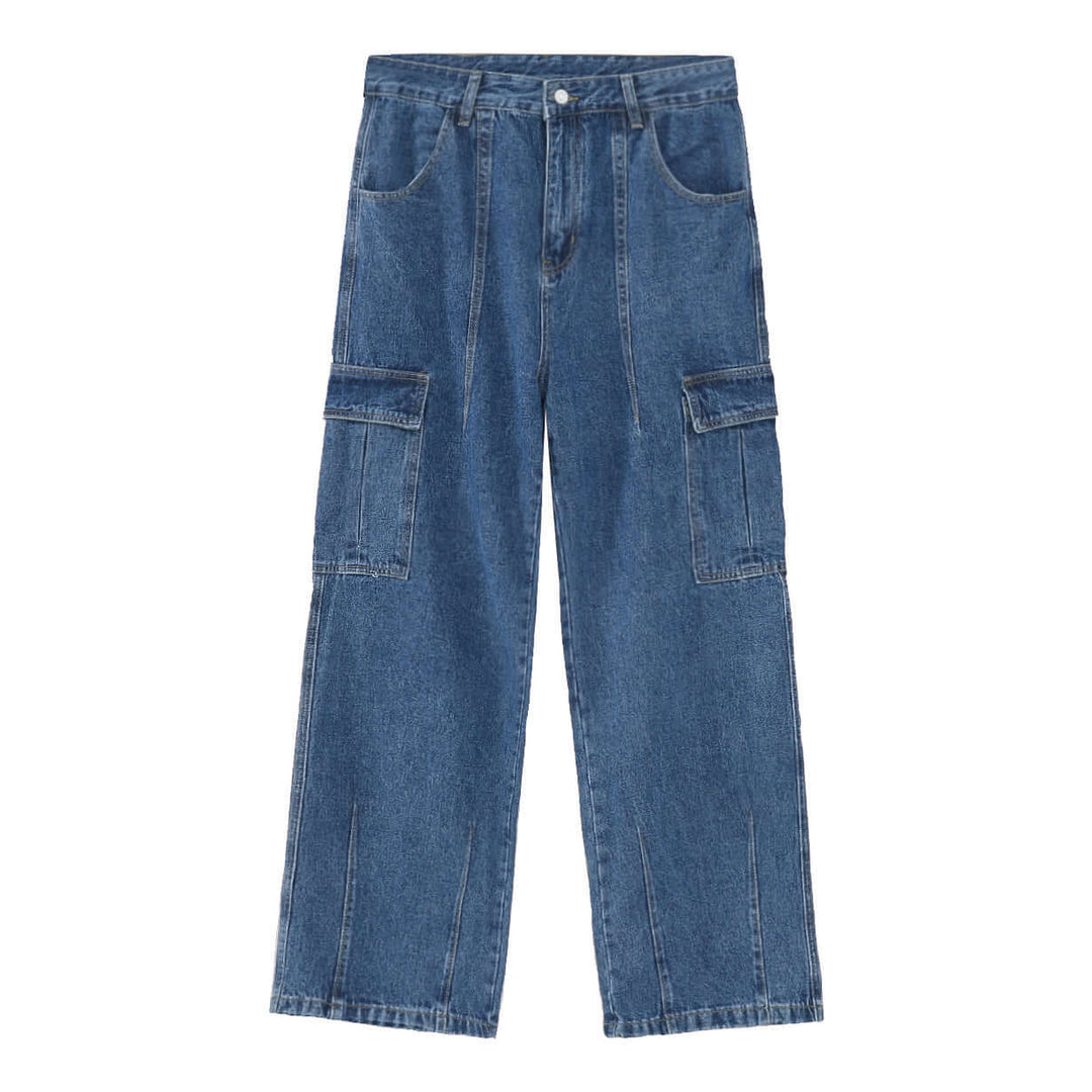 Men's Retro Casual Outdoor Pants: Multiple Pockets, Loose Fit