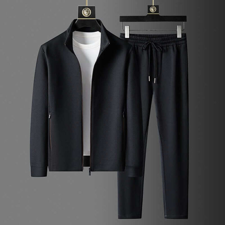 Men's Breathable Tracksuit Set: Zip-Up Jacket & Joggers