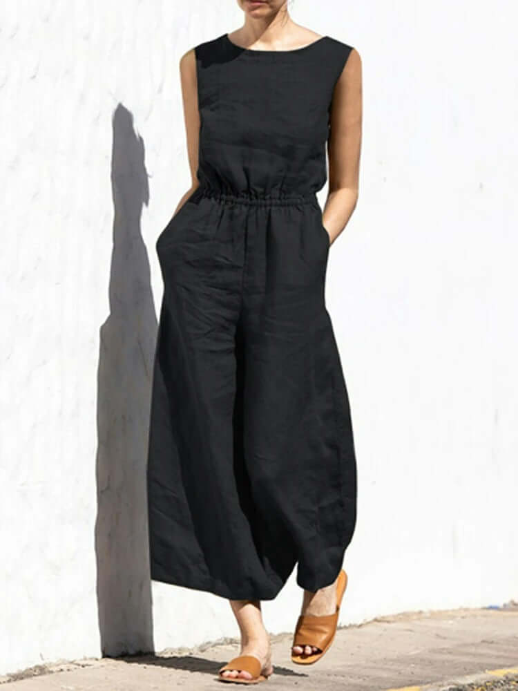 Women's Sleeveless Jumpsuit: Casual & Formal Wear