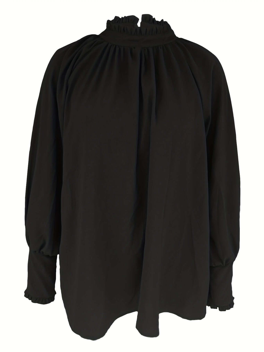 Elegant Puff Sleeve Tie-Neck Blouse for Women