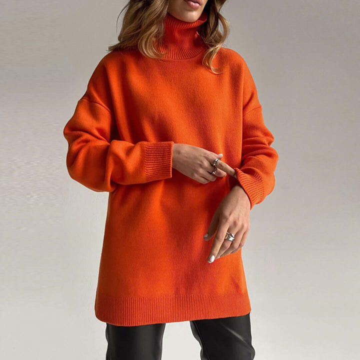 Women's High-Neck Long-Sleeve Sweater