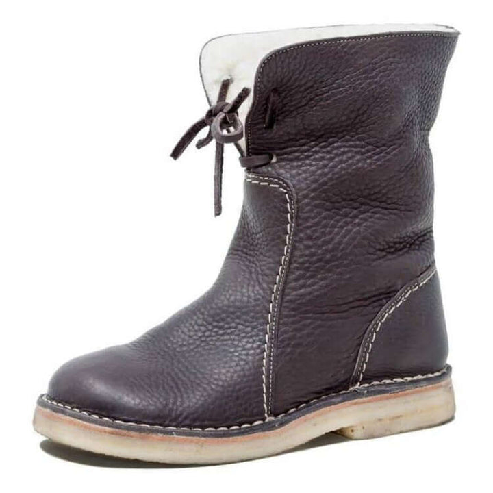 Women's Leather Ankle Boots with Laces