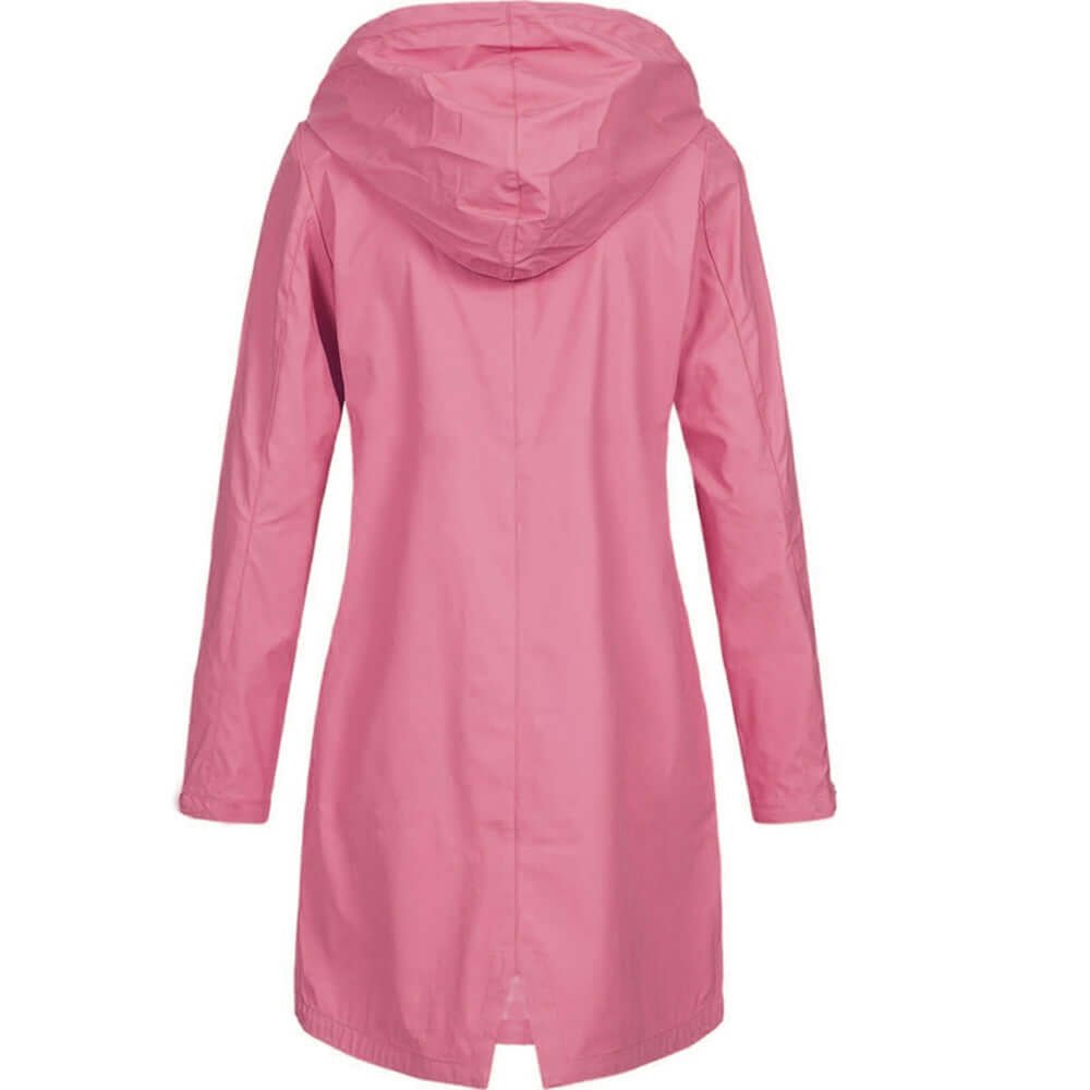 Women's Waterproof Hooded Raincoat: Stylish & Practical