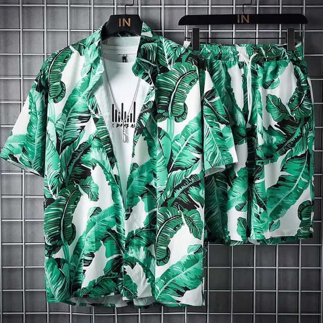 Men's Tropical Print Summer Coords Set