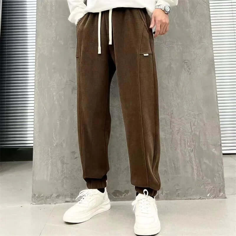 Men's Casual Corduroy Trousers: Regular Fit, Durable & Stylish
