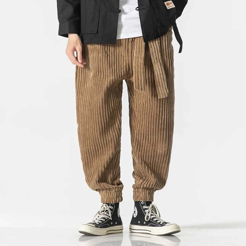 Men's Casual Corduroy Trousers: Relaxed Fit Joggers
