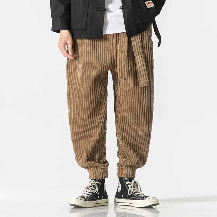 Men's Casual Corduroy Trousers: Relaxed Fit Joggers