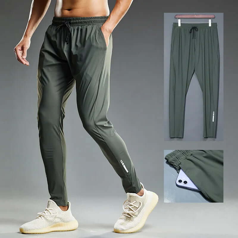 Men's Drawstring Two-Pocket Sweatpants: Relaxed Fit, Casual Style