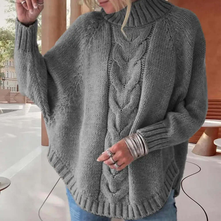 Women's Relaxed Fit Turtleneck Knit Sweater