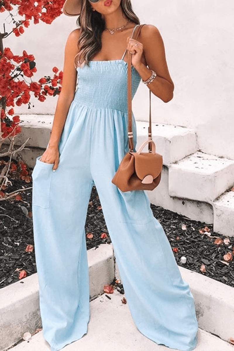 Women's Relaxed Fit Spaghetti Strap Jumpsuit
