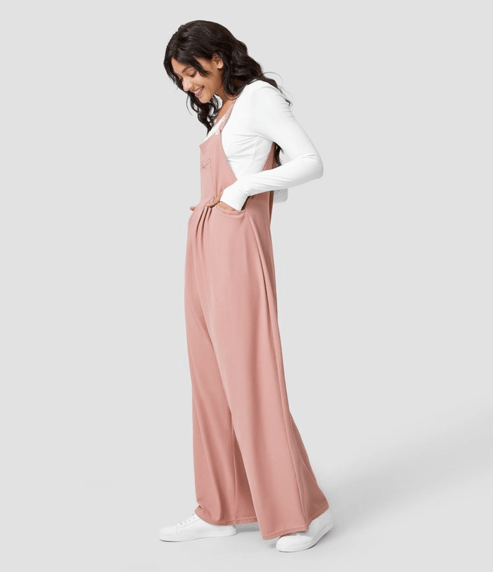 Women's Casual Multi-Pocket Jumpsuit: Stylish & Comfortable