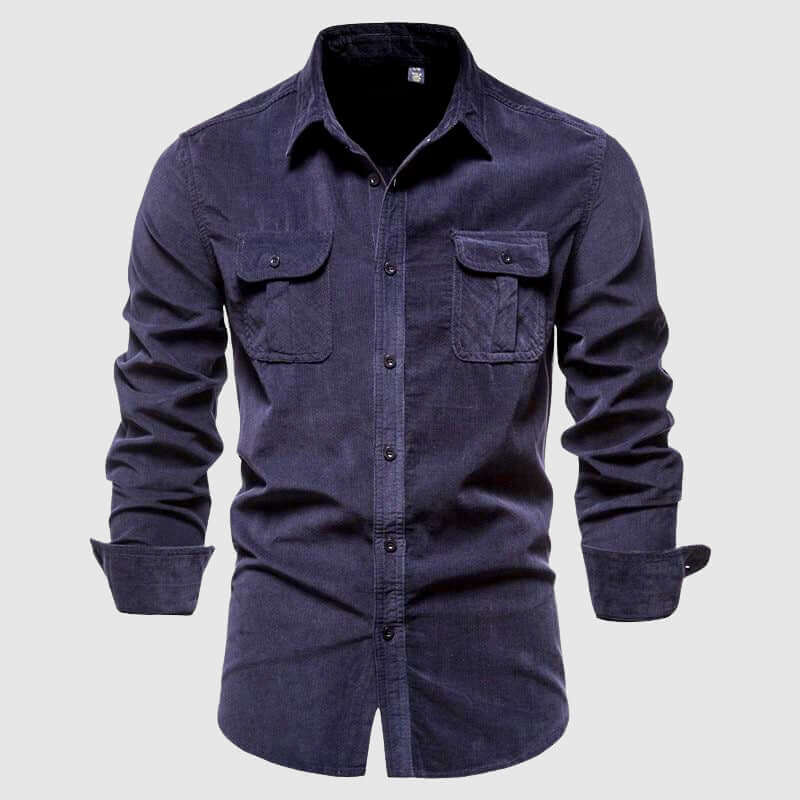 Men's Slim Fit Casual Shirt: Breathable Cotton Blend