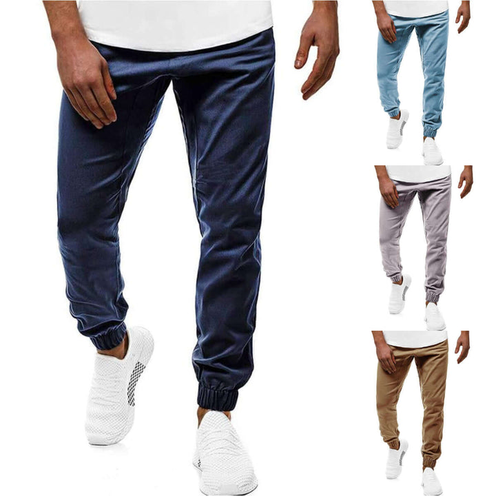 Men's Slim Fit Joggers: Elastic Waist & Cuffs