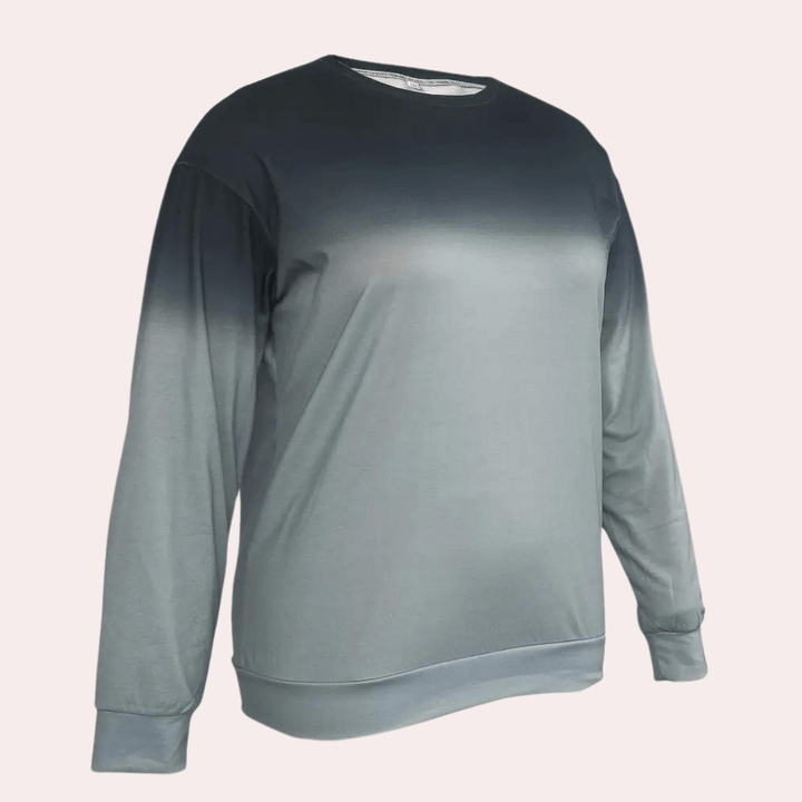 Women's Gradient Pattern Sweatshirt: Breathable, Lightweight, All-Season Comfort