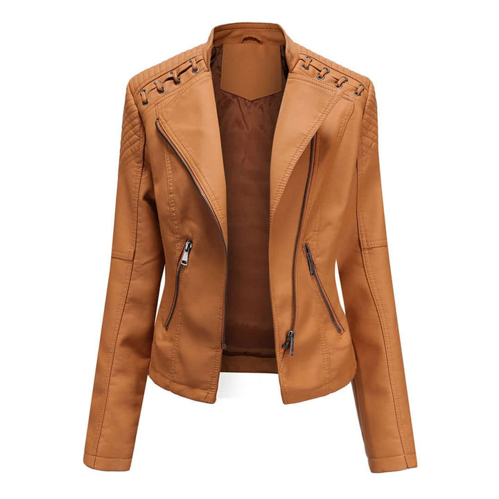 Women's PU Leather Motorcycle Jacket: Edgy Style & Comfort