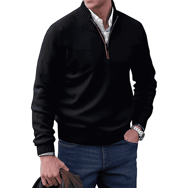 Men's Relaxed-Fit Long-Sleeve Wool Sweater