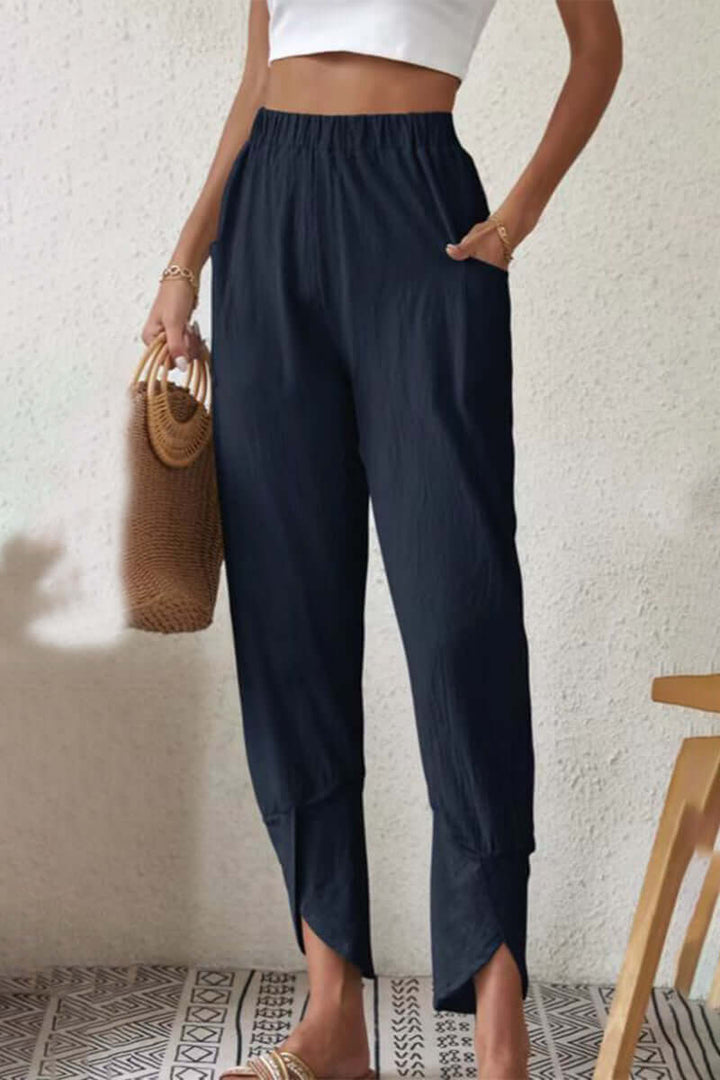 Women's High-Waisted Loose Fit Casual Pants