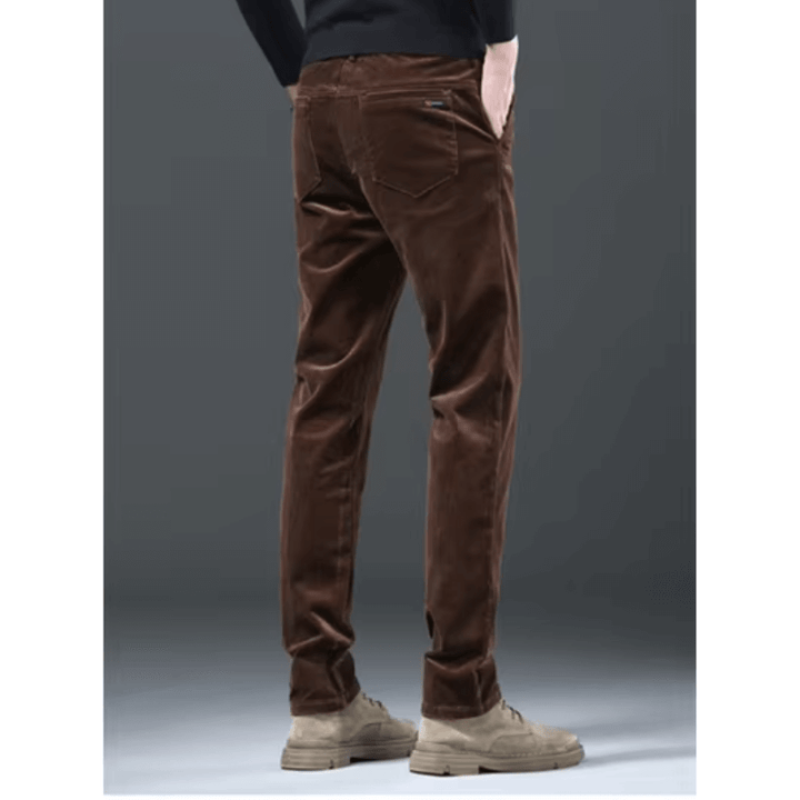 Men's Warm Fleece-Lined Corduroy Trousers