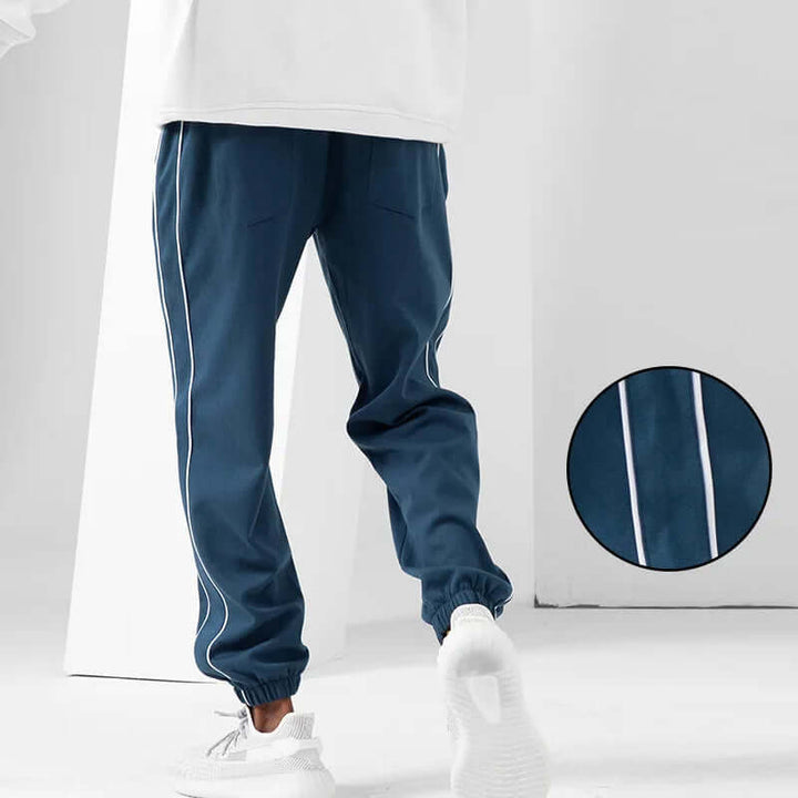 Men's Casual Long Sports Pants: Elastic Waist & Breathable Fabric