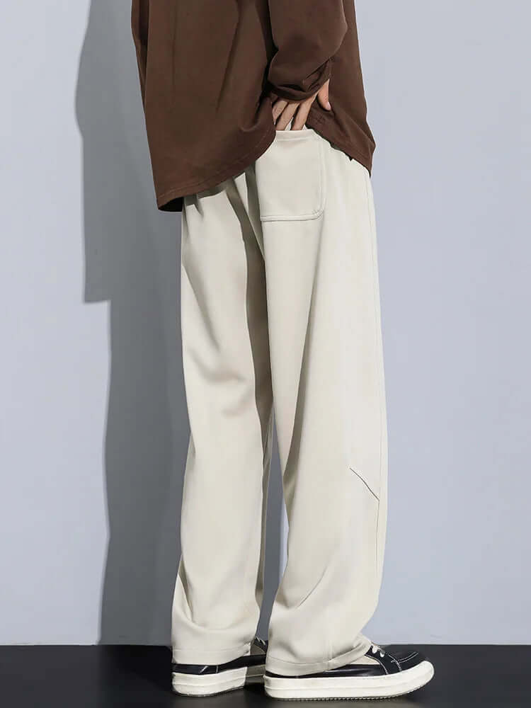 Men's Relaxed-Fit Cotton Trousers: Casual Everyday Pants