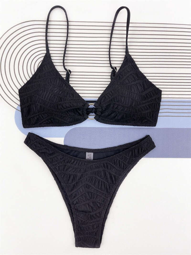 Women's Push-Up Ribbed Bikini Set