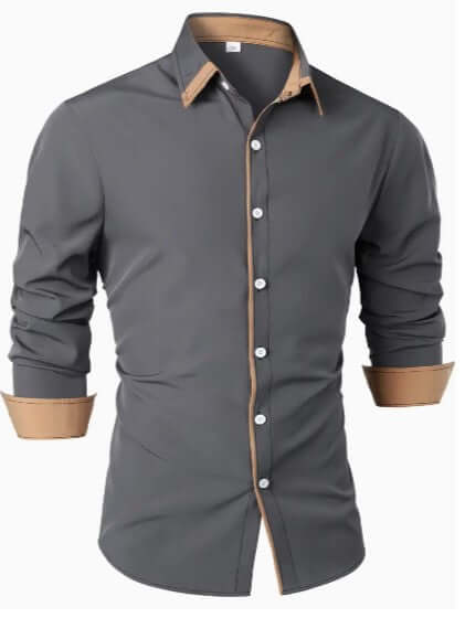 Men's Breathable Long-Sleeve Casual Shirt