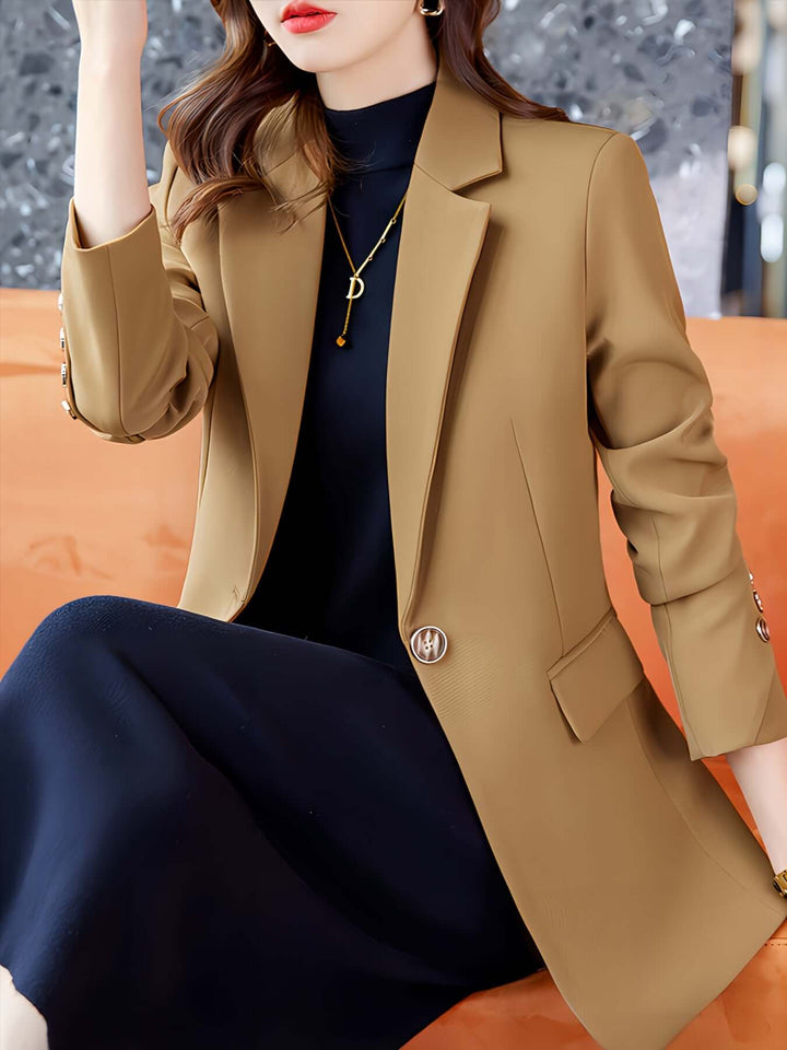 Women's Tailored Single-Breasted Blazer: Versatile & Stylish