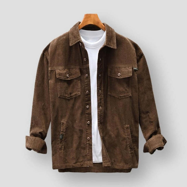 Men's Retro Casual Long Sleeve Shirt