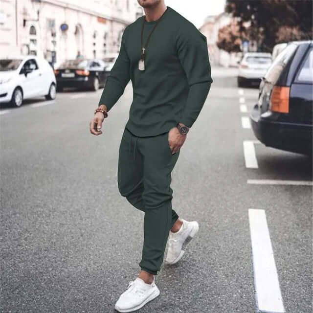 Men's Soft Long-Sleeve Top & Jogger Set