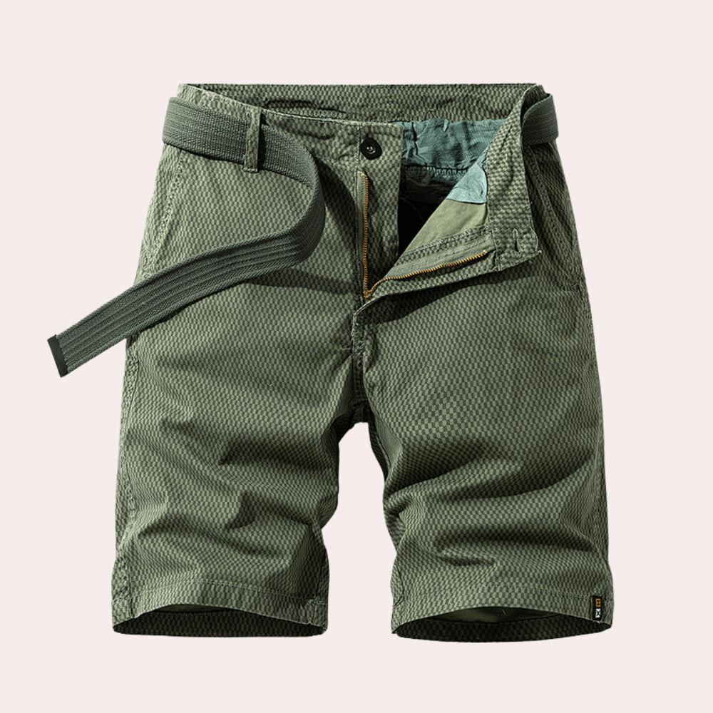 Men's Lightweight Breathable Outdoor Shorts with Adjustable Belt