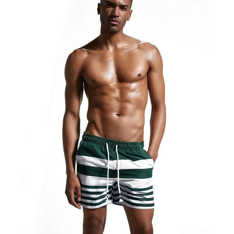 Men's Quick-Dry Swim Trunks with Elastic Waistband