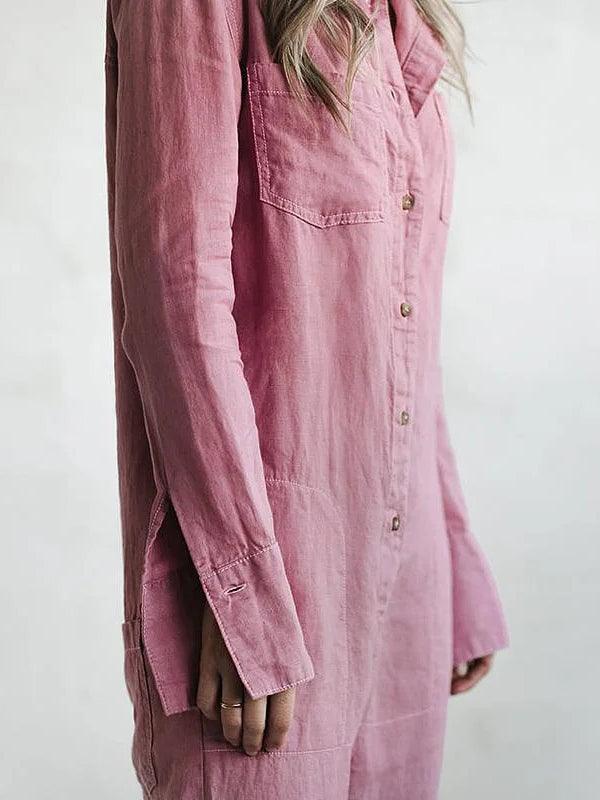 Women's Versatile Button-Up Jumpsuit
