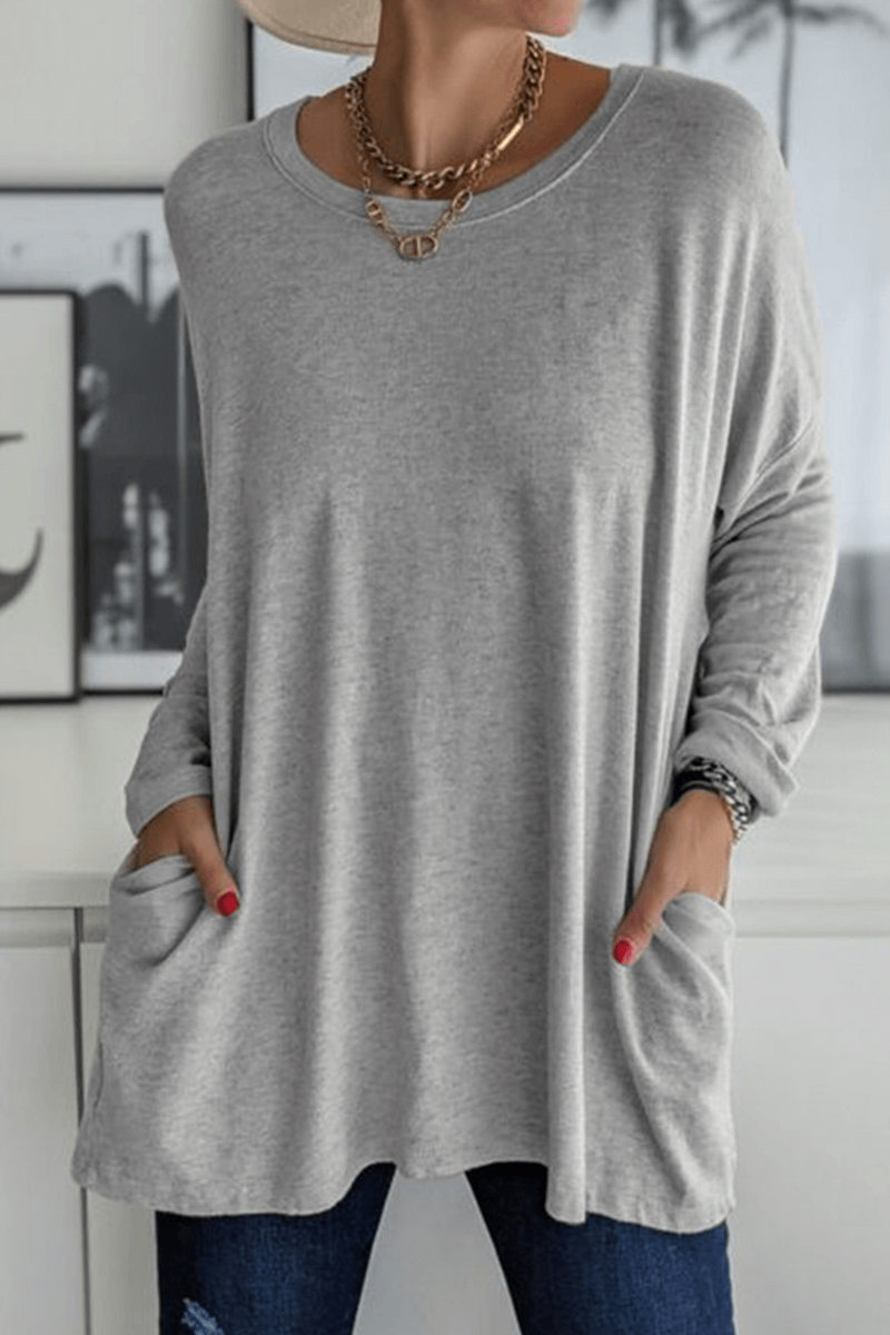 Women's Long Sleeve Crew Neck T-Shirt: Soft, Comfortable & Versatile Top