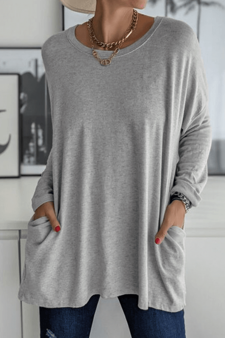 Women's Long Sleeve Crew Neck T-Shirt: Soft, Comfortable & Versatile Top