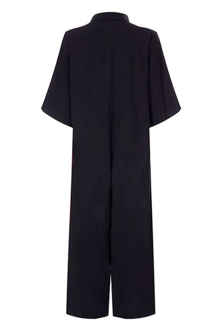 Women's Relaxed Fit Notch Collar Jumpsuit
