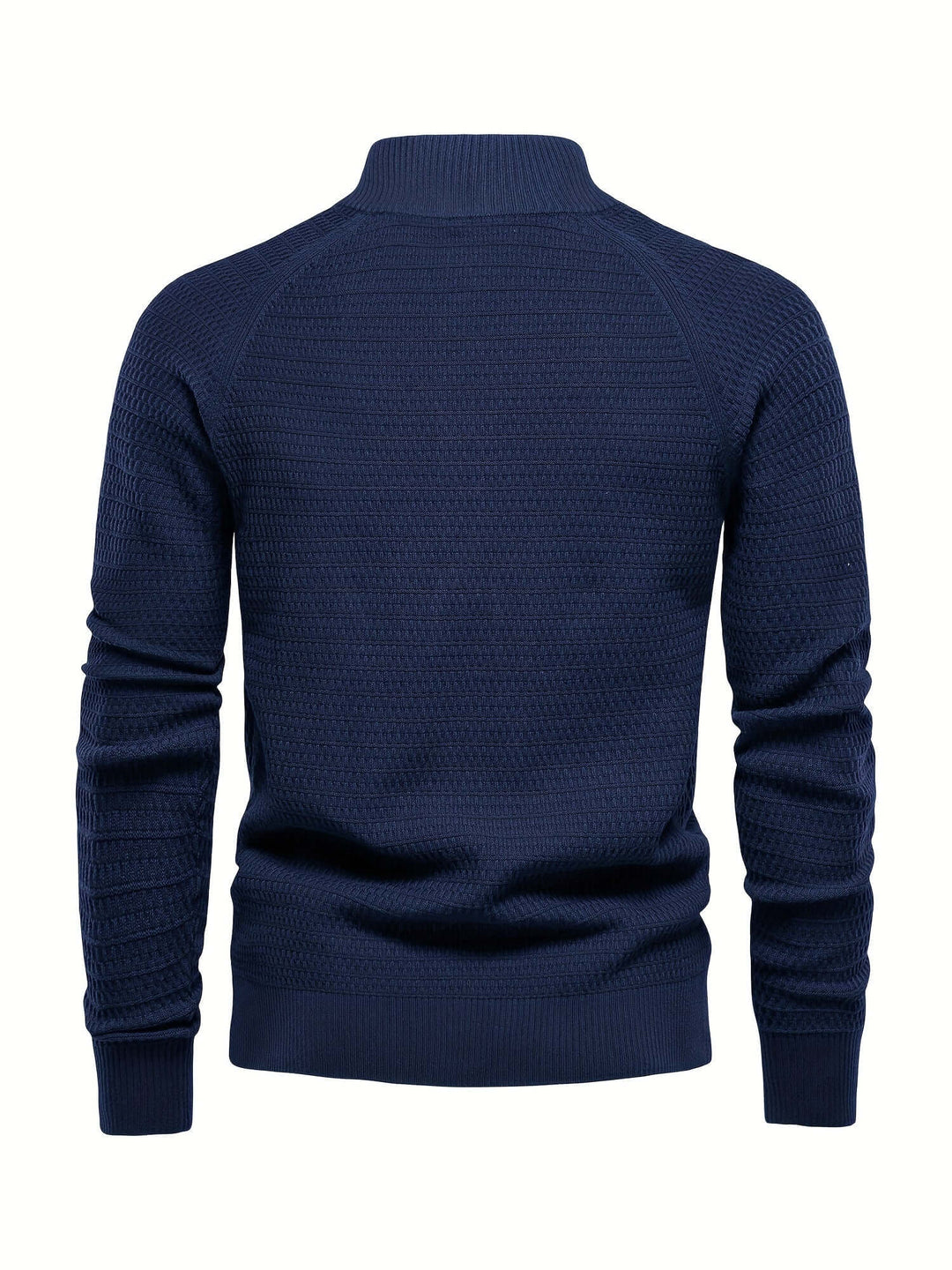 Men's Stand Collar Buttoned Cotton Sweater