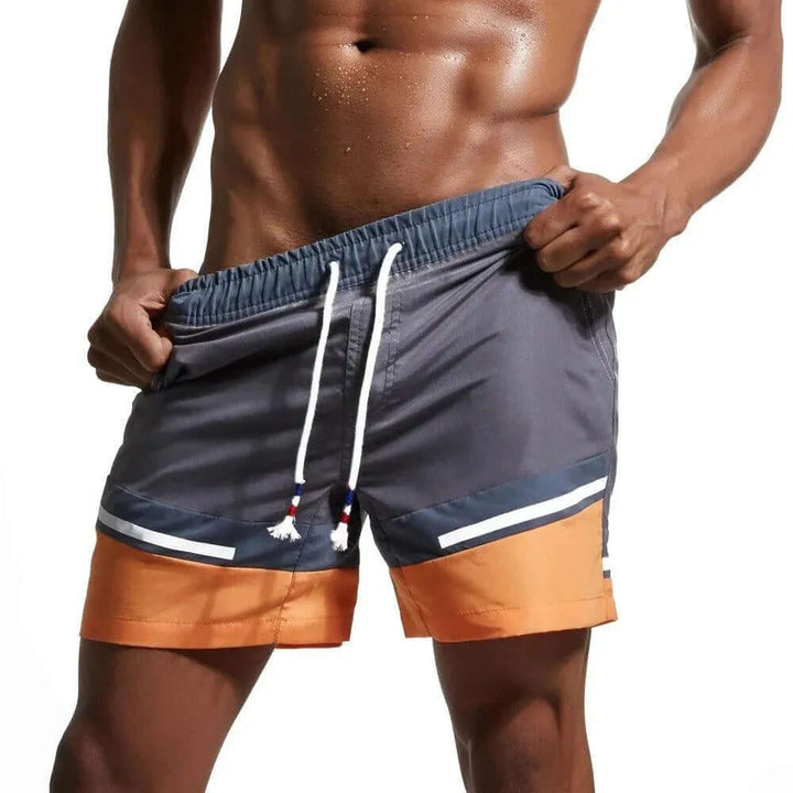 Men's Quick-Dry Swim Trunks with Elastic Waistband