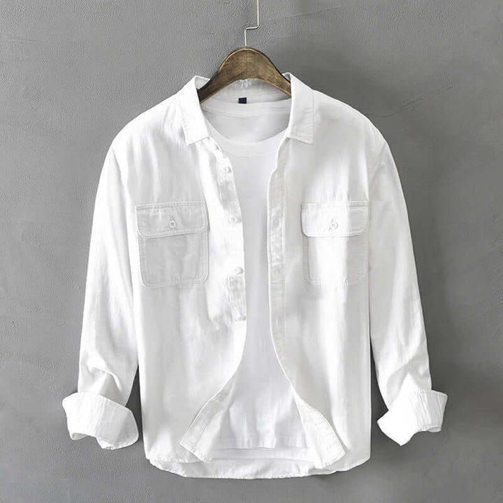 Men's Casual Long-Sleeve Cotton Shirt