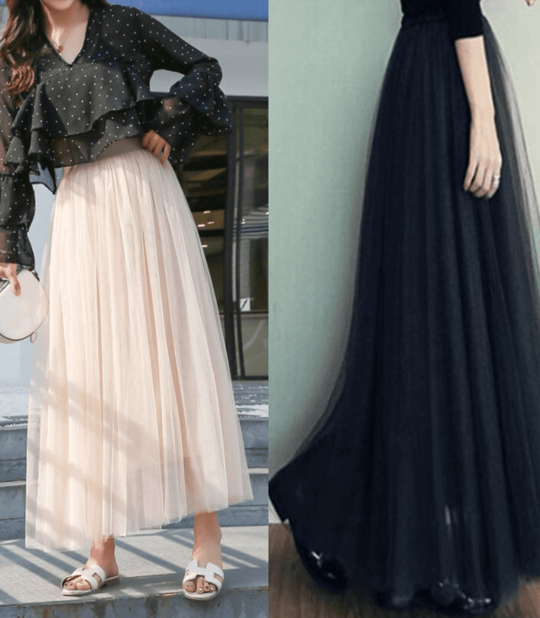 Women's Ankle-Length Layered Tulle Skirt
