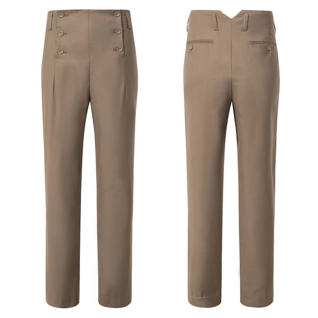 Men's Retro Straight Leg Casual Trousers