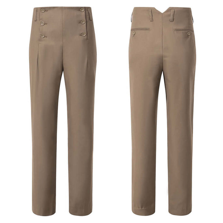 Men's Retro Straight Leg Casual Trousers