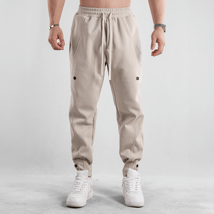 Men's Casual Tapered Joggers with Cuffed Ankles
