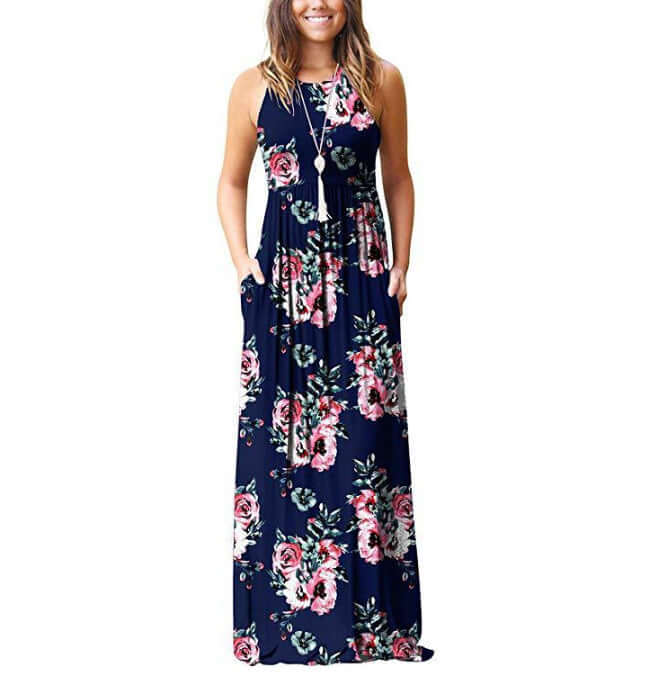 Floral Cotton Midi Dress: Breathable & Elegant