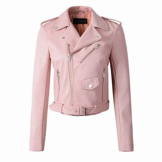 Women's Stylish PU Leather Jacket