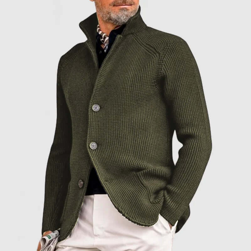 Men's Knitted Cardigan: Classic Button-Up Sweater