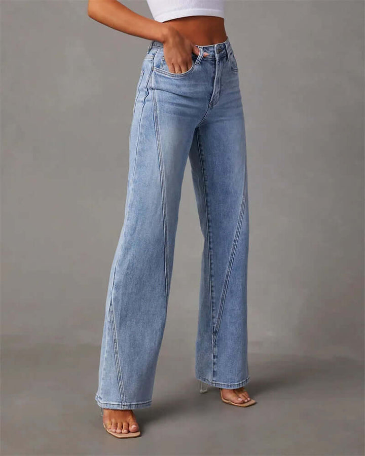 Women's High-Waisted Wide Leg Jeans: Relaxed Fit