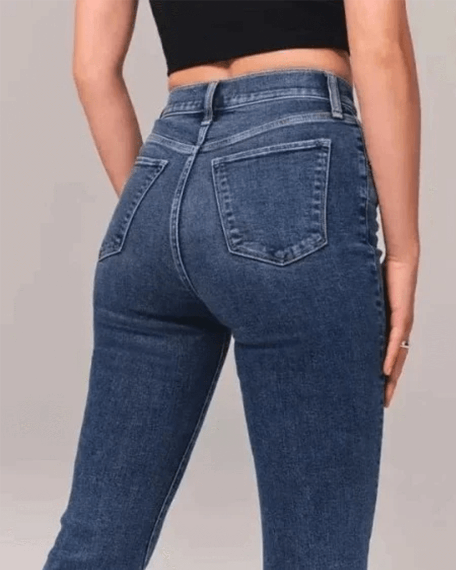 Women's High-Waisted Flared Jeans: Stylish & Comfortable Denim