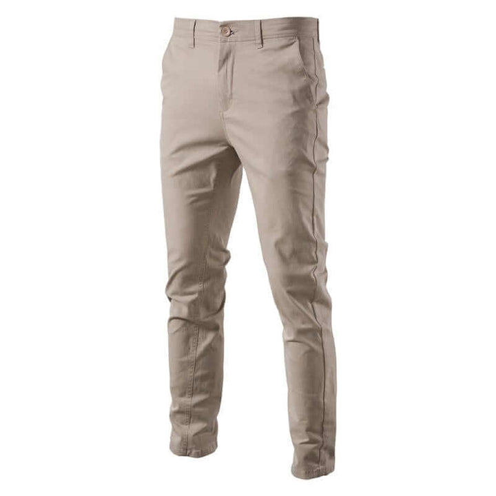 Men's Slim Fit Cotton Chinos: Smart Casual Trousers