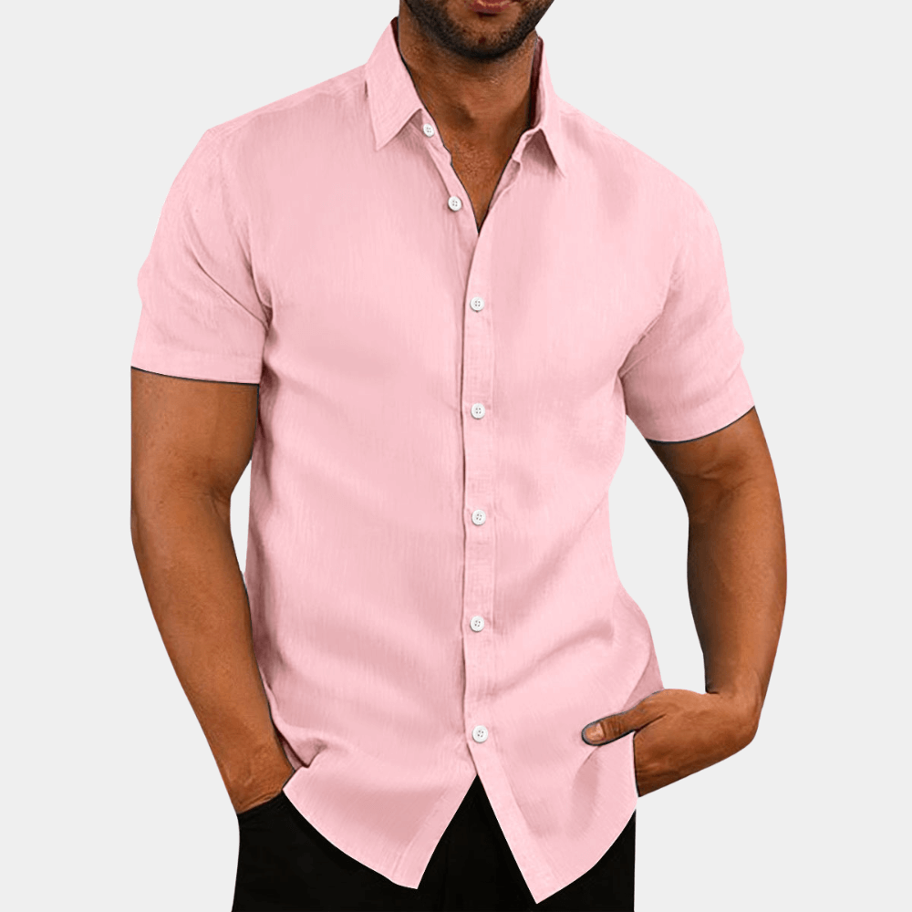 Men's Notched Collar Dress Shirt