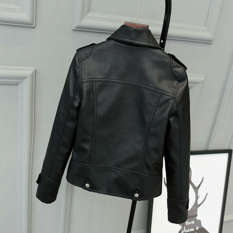 Women's Stylish PU Leather Motorcycle Jacket